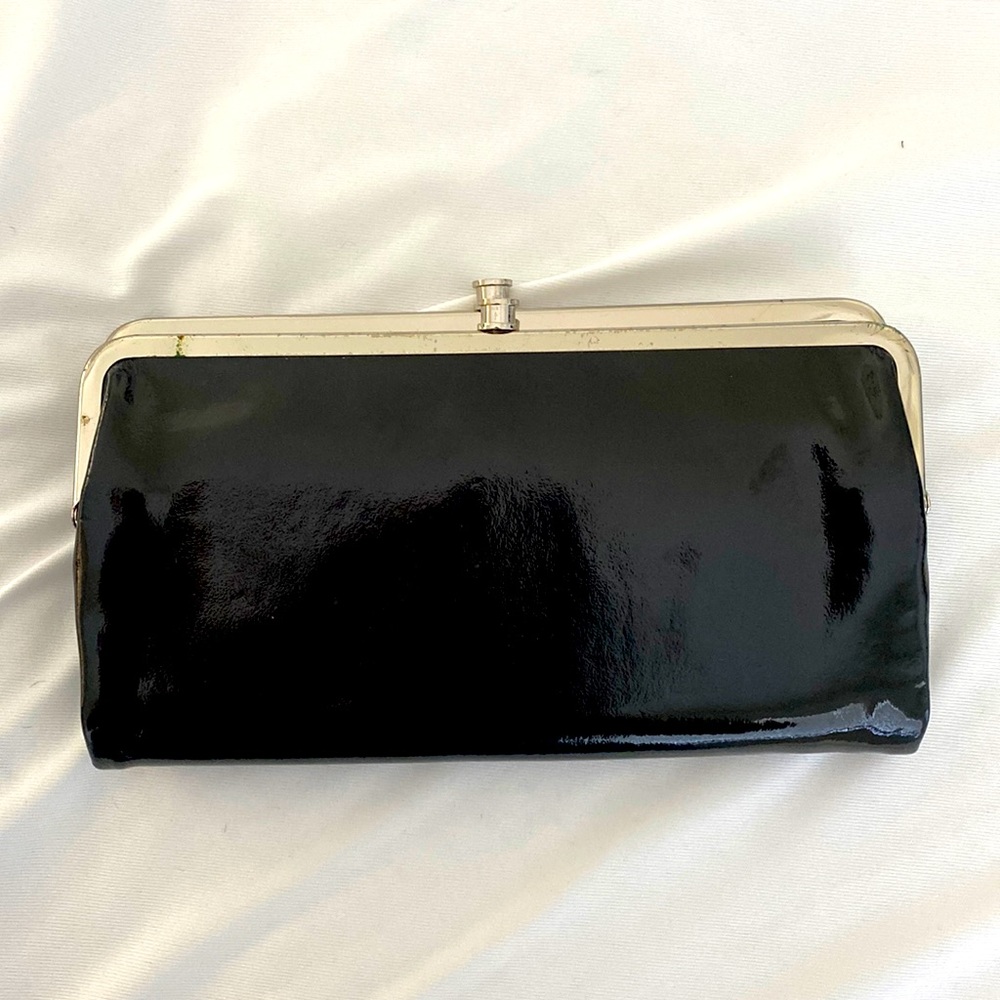 Black Patent, Leather Hobo, Wallet Gem